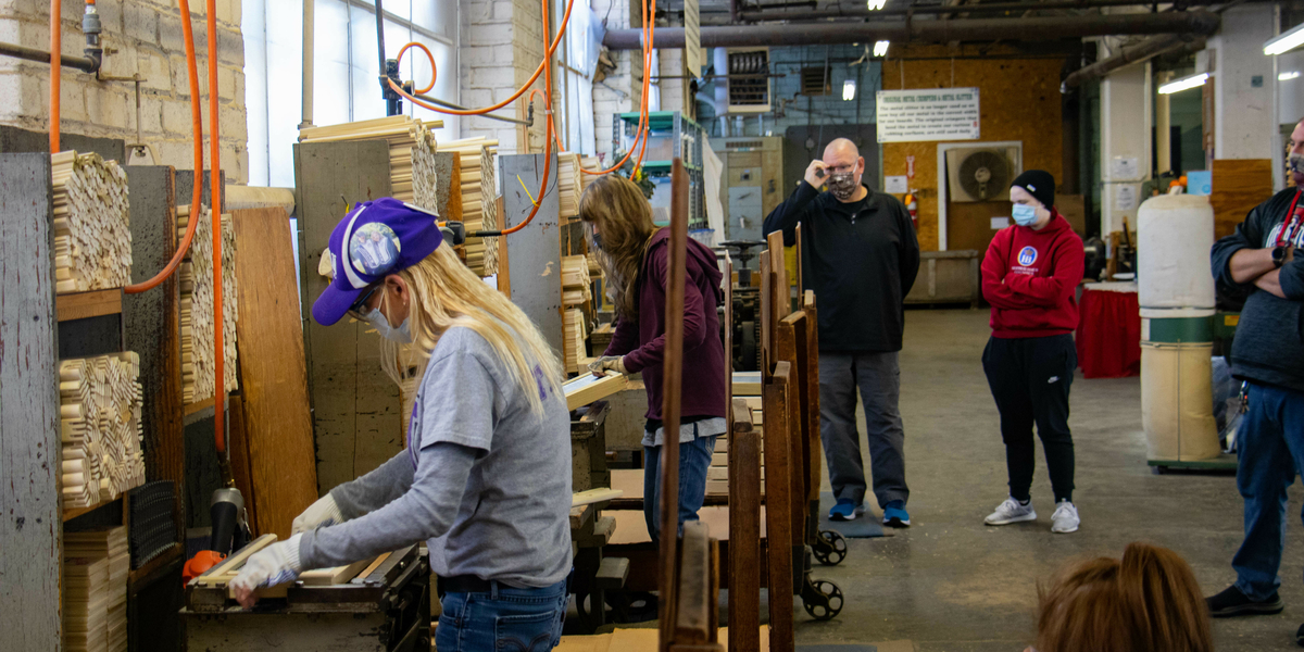 Students Visit the Columbus Washboard Company TRECA